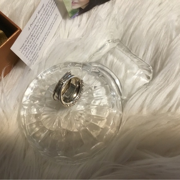 HP-Barbara BixbySS-18KBlack Onyx Sapphire Concave Cigar Wide Band-shaped RingSz9 - Picture 11 of 11